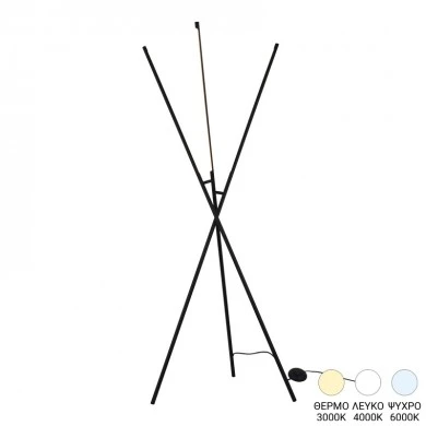 Floor lamp Loly pakoworld led metal in black color 40x40x145cm