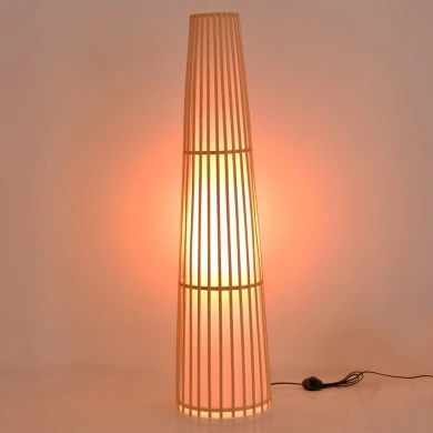 Floor lamp Nanto Inart E27 bamboo in natural color D29χ120cm