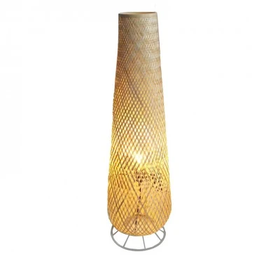 Floor lamp Solian Inart E27 bamboo in natural color D27x96cm