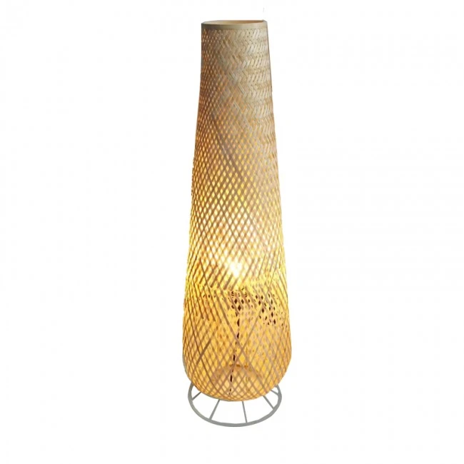 Floor lamp Solian Inart E27 bamboo in natural color D27x96cm