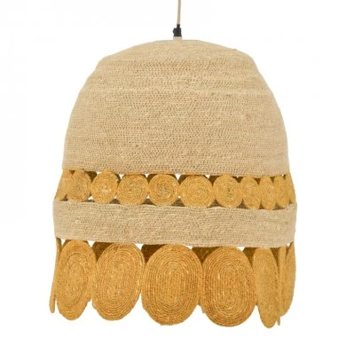 Ceiling lamp Amide Inart E27 natural D50x125cm