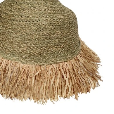 Boher Inart seagrass ceiling lamp in natural shade Φ33x76cm