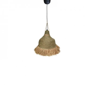 Boher Inart seagrass ceiling lamp in natural shade Φ33x76cm
