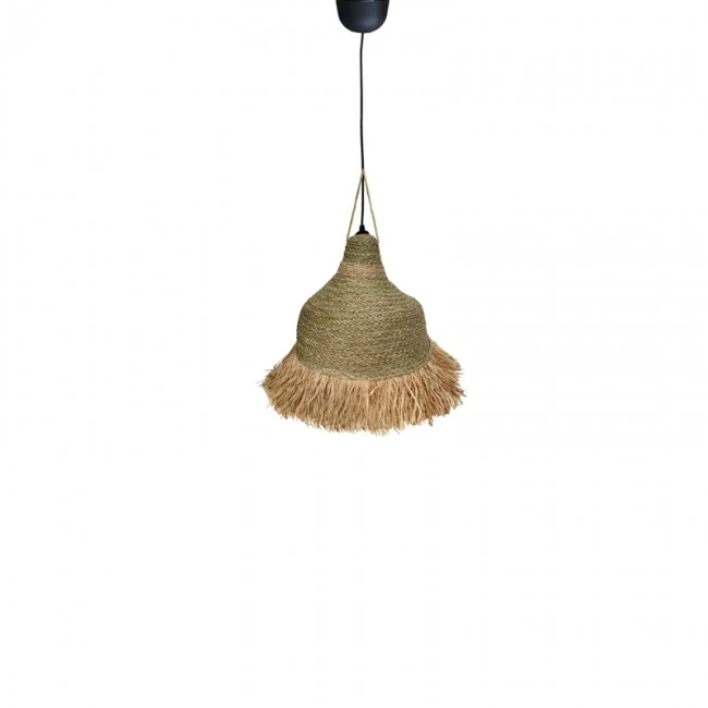Boher Inart seagrass ceiling lamp in natural shade Φ33x76cm