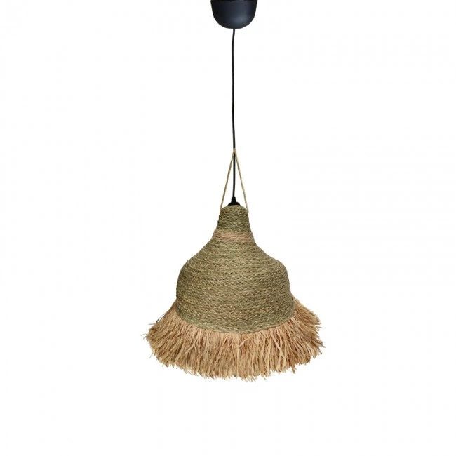 Boher Inart seagrass ceiling light in a natural shade Φ60x99cm