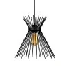 Ceiling light Candle I pakoworld E27 metal in black color D25x30cm