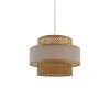Ceiling light Certy Inart E27 bamboo in natural color D32χ25cm