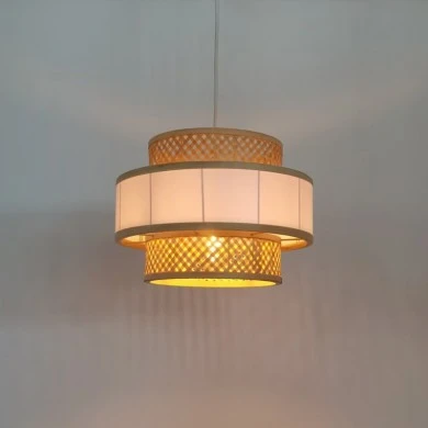 Ceiling light Certy Inart E27 bamboo in natural color D32χ25cm