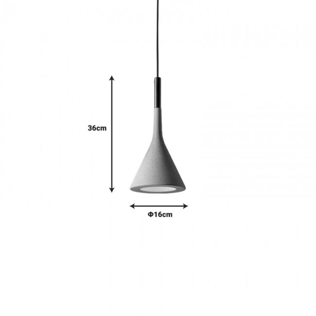 Ceiling lamp Conile pakoworld gray metal D16x36cm