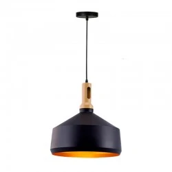 Ceiling lamp Denvel I pakoworld black-gold metal Φ35x22cm Ceiling lamp Denvel I pakoworld black-gold metal Φ35x22cm