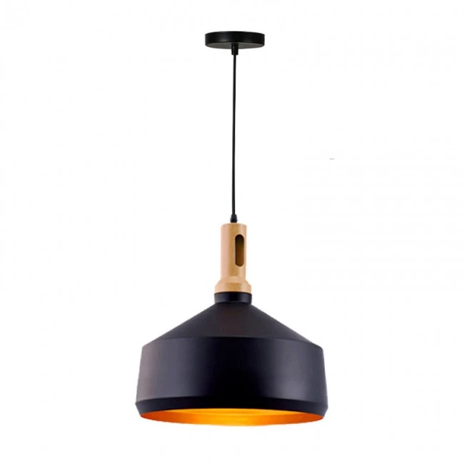 Ceiling lamp Denvel I pakoworld black-gold metal Φ35x22cm