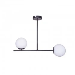 2-light Ceiling light Opedro pakoworld E27 black metal 60x30x40cm 2-light Ceiling light Opedro pakoworld E27 black metal 60x30x40cm