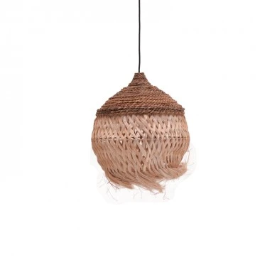 Ceiling lamp Fiorine Inart abaca in natural color D35x45cm