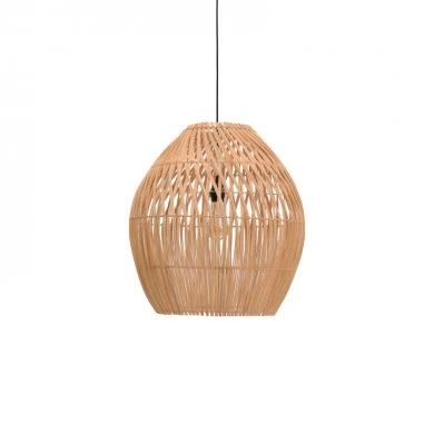 Ceiling lamp Irden Inart rattan in natural shade D50x40cm