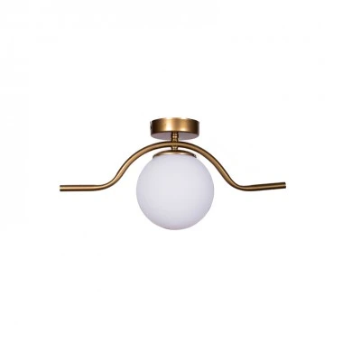 Ceiling light Jacken pakoworld Ε27 gold metal 50x30x30cm