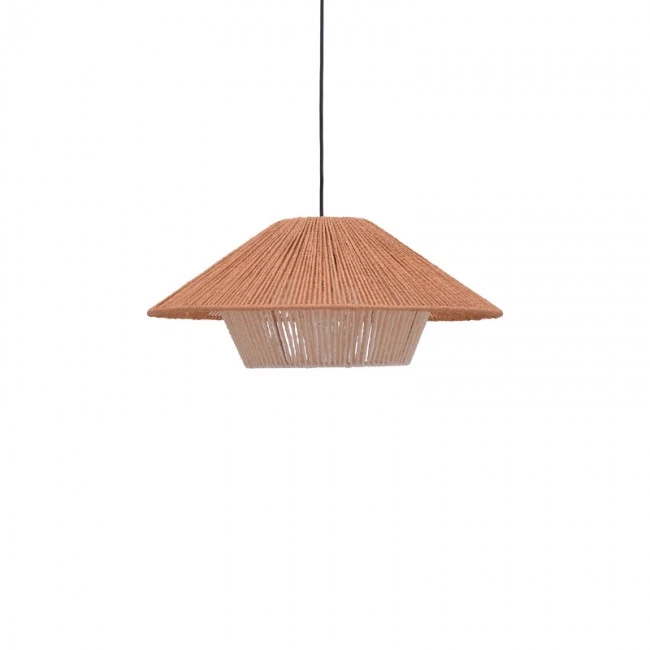 Ceiling light Jarpie Inart E27 rope in natural color D49.5χ20cm