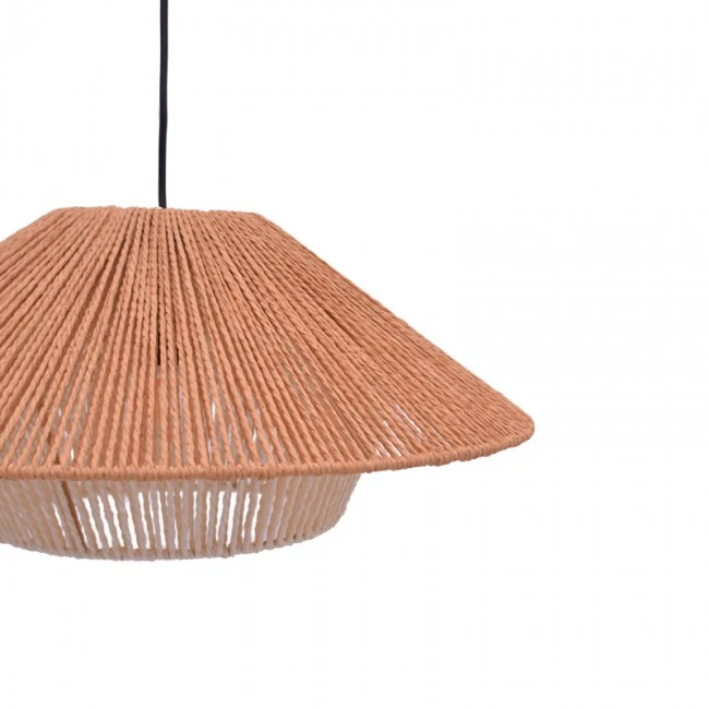 Ceiling light Jarpie Inart E27 rope in natural color D49.5χ20cm