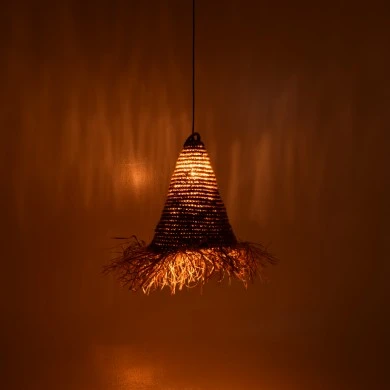 Malan Inart jute ceiling lamp in natural shade D35x40cm