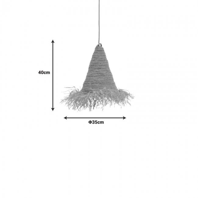 Malan Inart jute ceiling lamp in natural shade D35x40cm