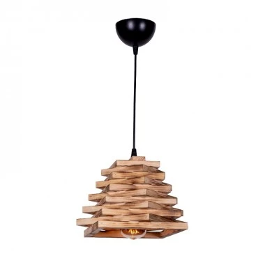 Ceiling light Ava pakoworld E27 natural-black 20x20x65cm