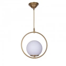 Ceiling light Elias pakoworld E27 gold-white D25x56cm Ceiling light Elias pakoworld E27 gold-white D25x56cm