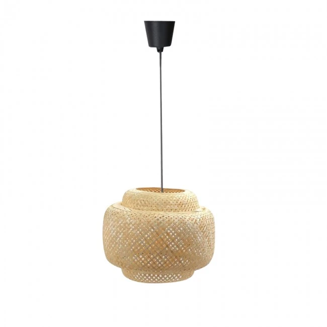 Ceiling light Forsy Inart E27 natural bamboo D42χ37cm