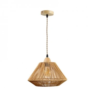 Single-light ceiling lamp Ligua pakoworld metal-rope in natural shade Φ30x22cm