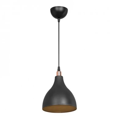 Ceiling light Lofty pakoworld Ε27 black D18x22cm