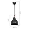 Ceiling light Lofty pakoworld Ε27 black D18x56cm