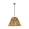 Single-light ceiling lamp Lubuto pakoworld metal-rope in natural shade Φ34.5x23cm