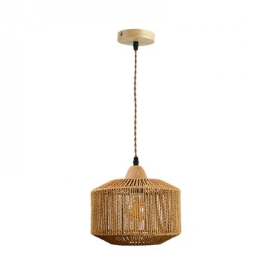 Siang pakoworld single-light ceiling lamp, metal-rope in natural shade, Φ25x20cm