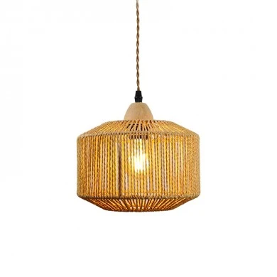 Siang pakoworld single-light ceiling lamp, metal-rope in natural shade, Φ25x20cm
