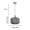 Siang pakoworld single-light ceiling lamp, metal-rope in natural shade, Φ25x20cm