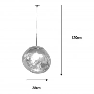 Ceiling light Umuco pakoworld E27 in copper color D38x60cm