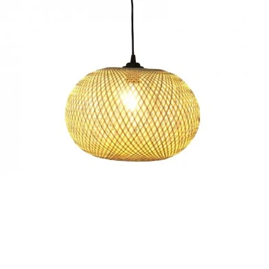 Ceiling light Universe Inart E27 natural bamboo D38χ31cm