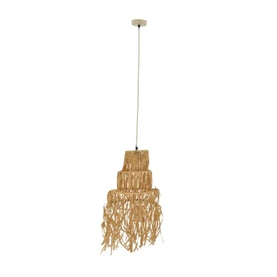 Ceiling lamp Nairan Inart E27 natural D30x125cm
