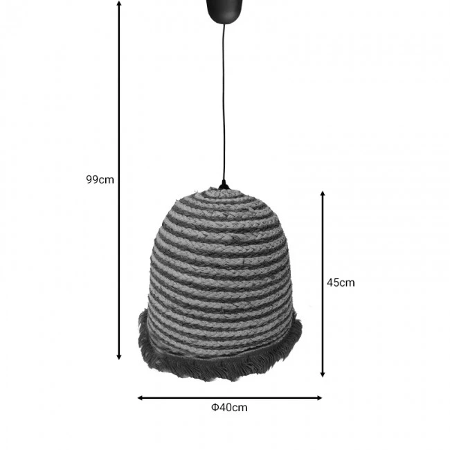 Nolie Inart natural wicker ceiling light D40x99cm