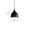 Ceiling lamp Perce pakoworld black metal D17x20cm