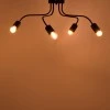 Ceiling lamp Luchter pakoworld E27 black metal 60x60x15cm