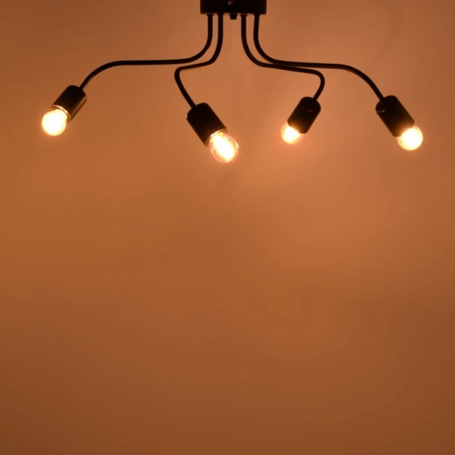 Ceiling lamp Luchter pakoworld E27 black metal 60x60x15cm