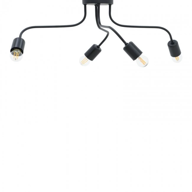 Ceiling lamp Luchter pakoworld E27 black metal 60x60x15cm