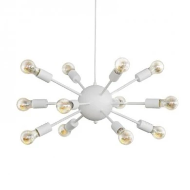 Multi-light ceiling lamp Ponile pakoworld white metal 100x110cm