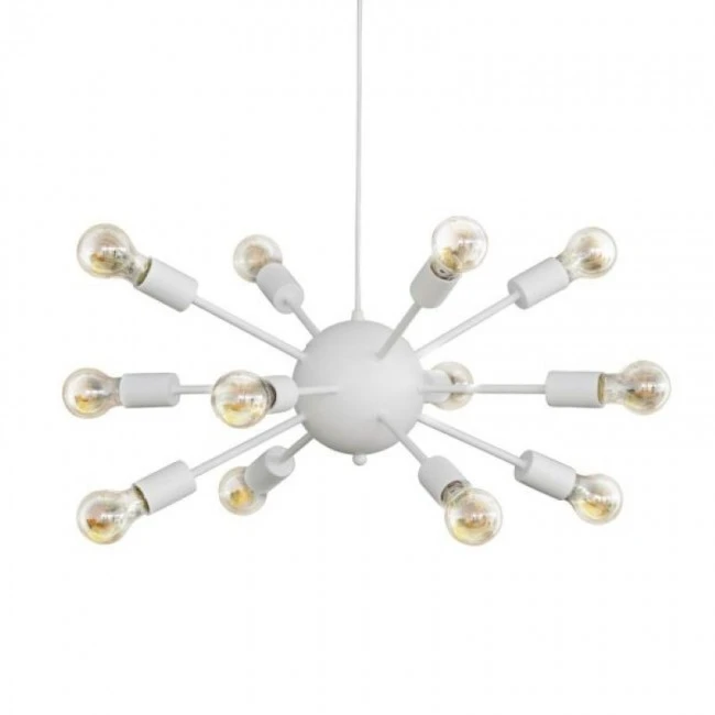Multi-light ceiling lamp Ponile pakoworld white metal 52x52x100cm
