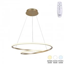 Ceiling lamp Rexon pakoworld led gold metal D49x12cm Ceiling lamp Rexon pakoworld led gold metal D49x12cm