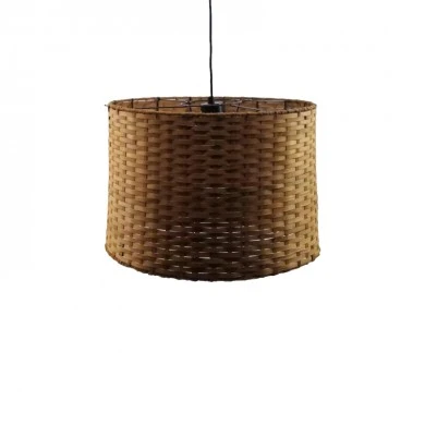 Ceiling light Siwel Inart E27 bamboo in brown color D40χ27cm