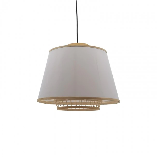 Ceiling light Certy Inart E27 bamboo in natural color D50χ33cm