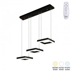 3-light Ceiling lamp Benor pakoworld led black metal 70x20x15cm 3-light Ceiling lamp Benor pakoworld led black metal 70x20x15cm