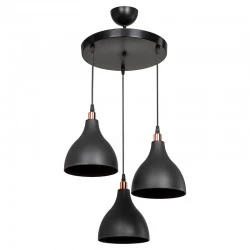 Ceiling light Lofty pakoworld Ε27 black D40x80cm Ceiling light Lofty pakoworld Ε27 black D40x80cm