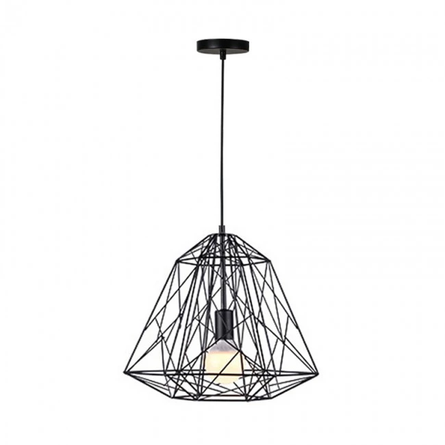 Ceiling lamp Uamlen pakoworld black metal 40x35cm