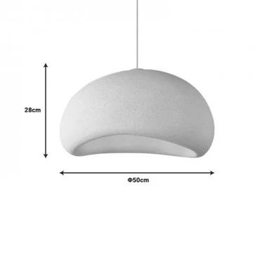 Ceiling lamp Zulcere I pakoworld white ps 50x28cm